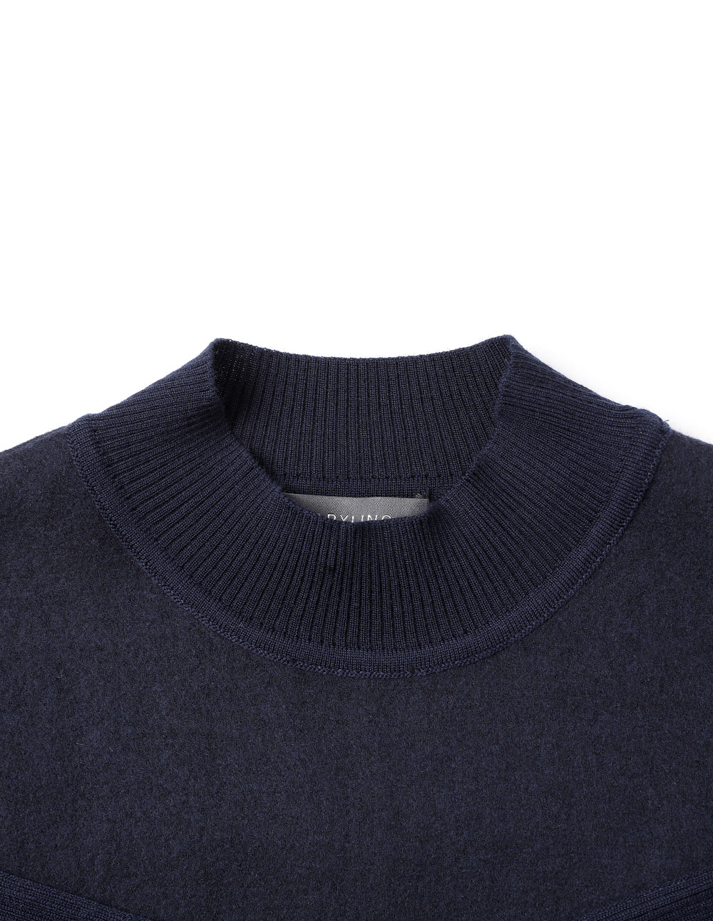 MARYLING Navy Knit Woven Matching Sweatshirt