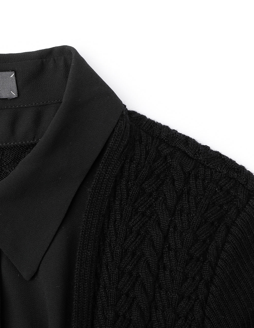 MARYLING Black Shirt Needle Dress