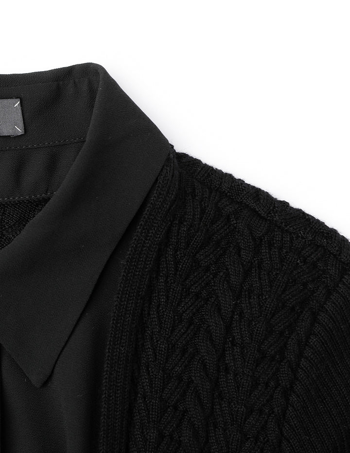 MARYLING Black Shirt Needle Dress