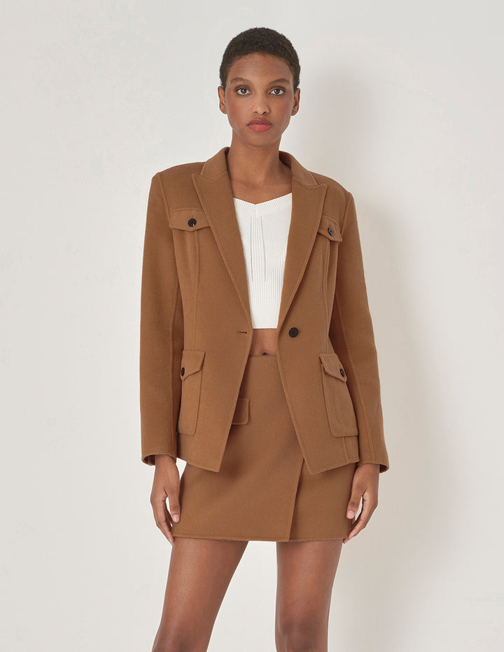 MARYLING Asymmetrical Pocket Mini Skirt