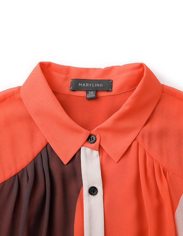 MARYLING Printed Shirt Dress