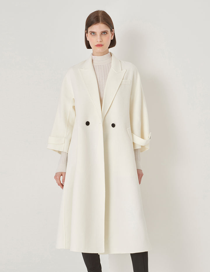 MARYLING Suit Collar Loose Fit Long Coat