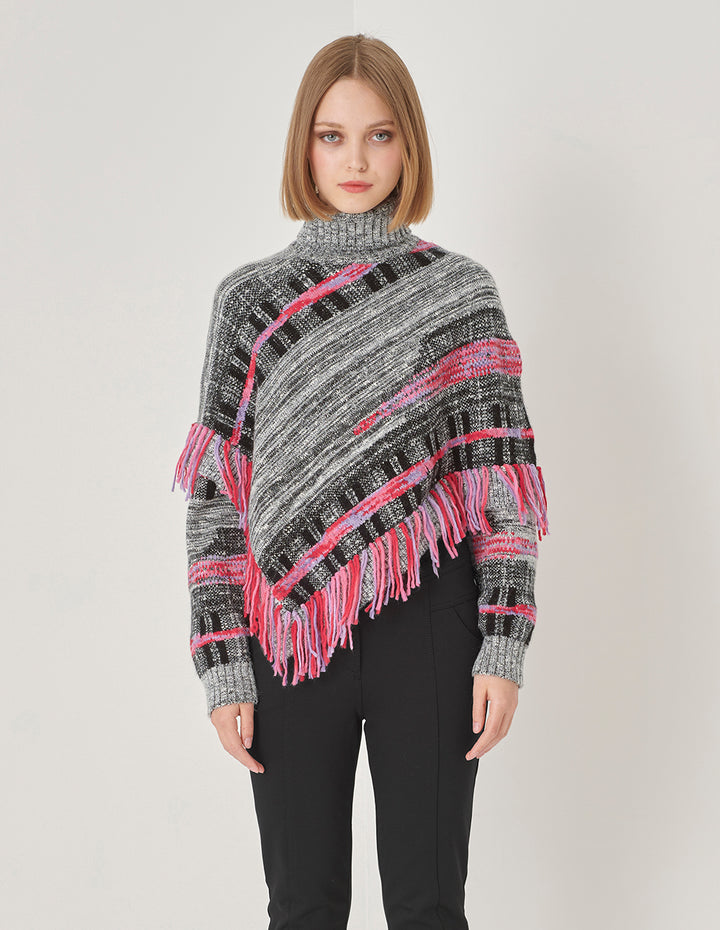 MARYLING Shawl Style Knitted Jumper