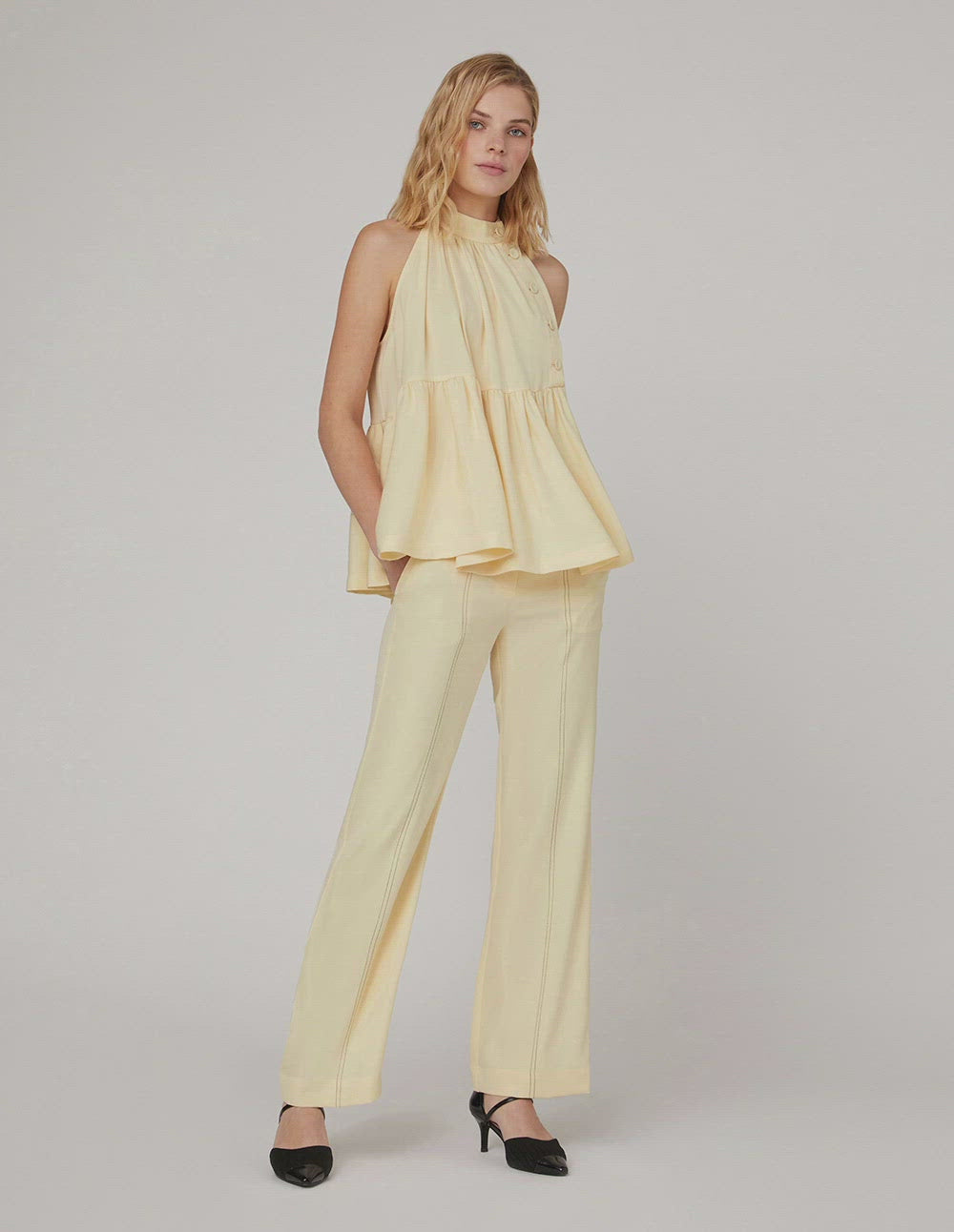 MARYLING Halterneck off shoulder top