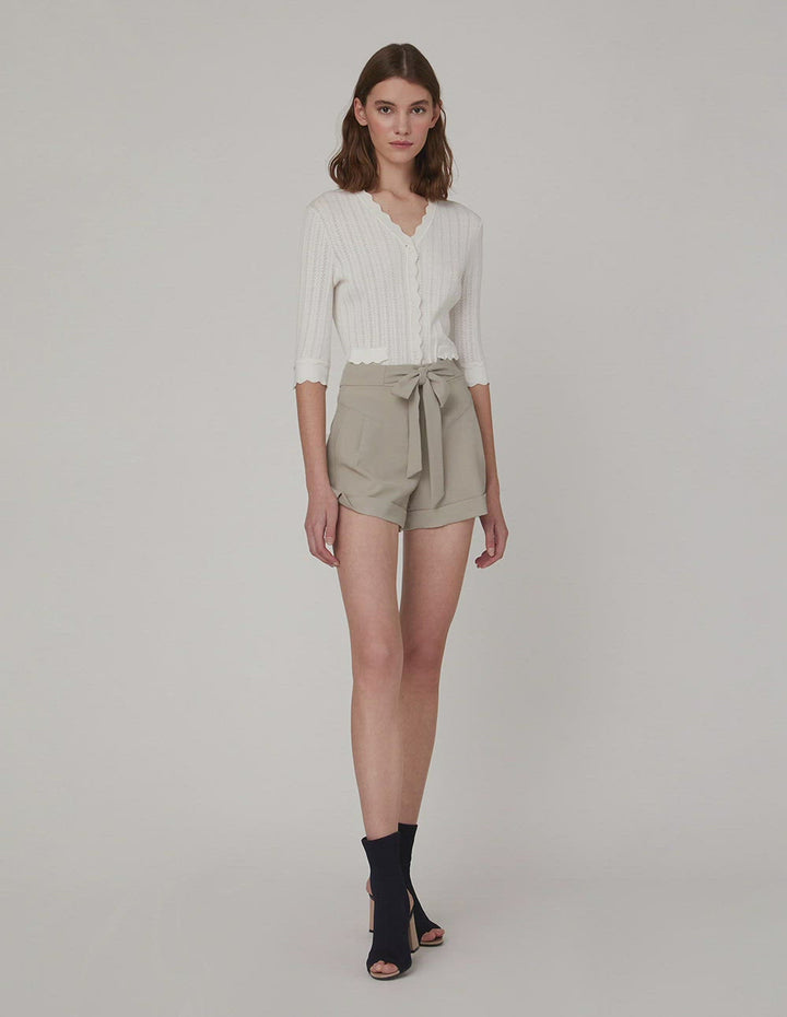 MARYLING White brown bow A suit shorts