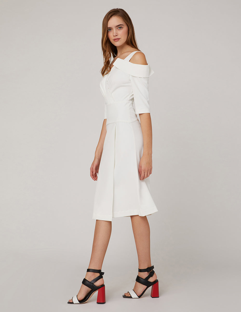 MARYLING Off shoulder fishtail dress