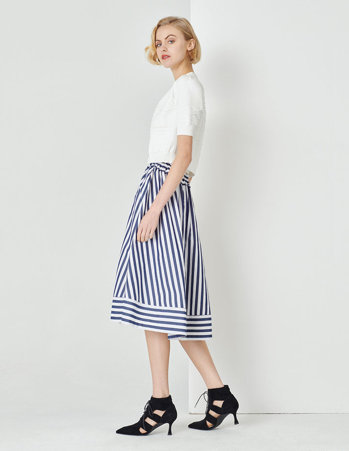 MARYLING White V-Neck Knitted Cardigan