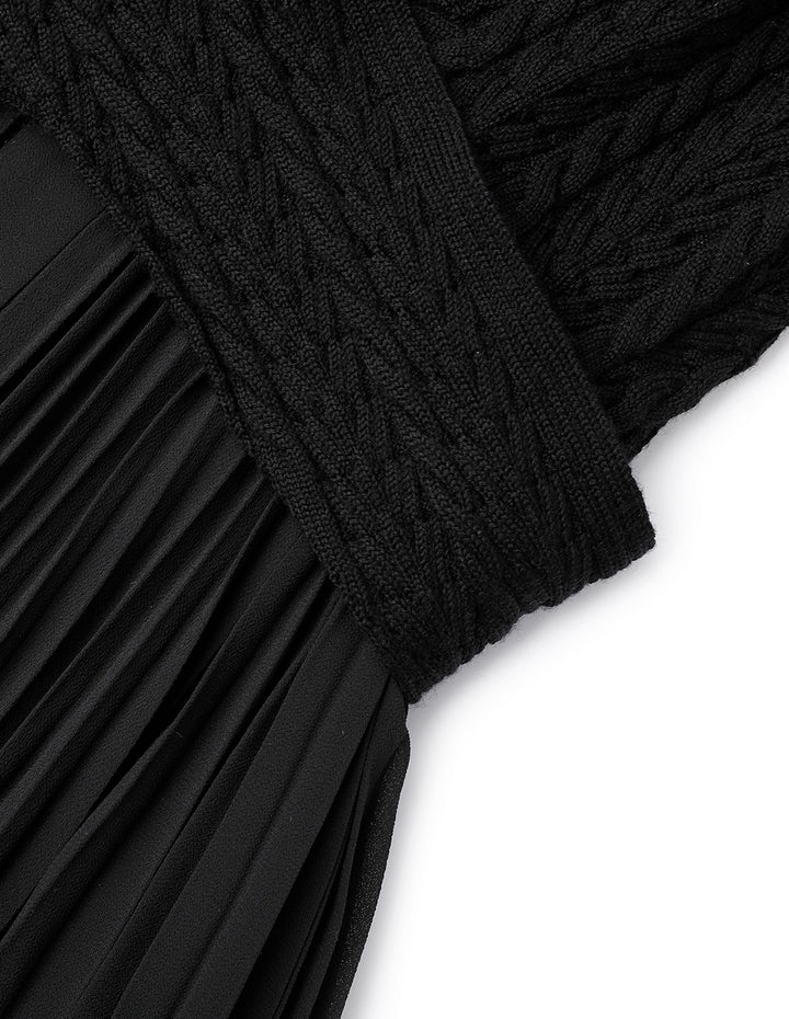 MARYLING Black Shirt Needle Dress