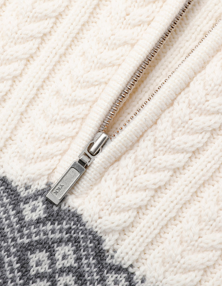 MARYLING Patch Collar Knitted Jumper