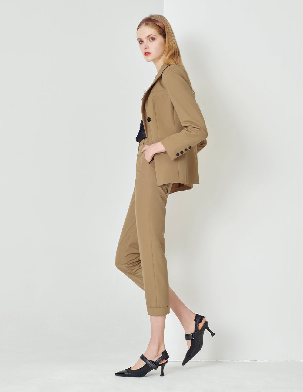 MARYLING Flip Collar Double-Breasted Suit