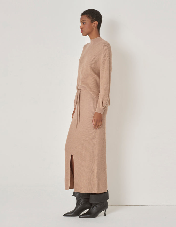 MARYLING Beige Knit Skirt