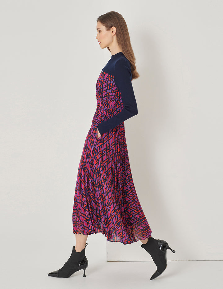 MARYLING Hollow Pleated Skirt Dress