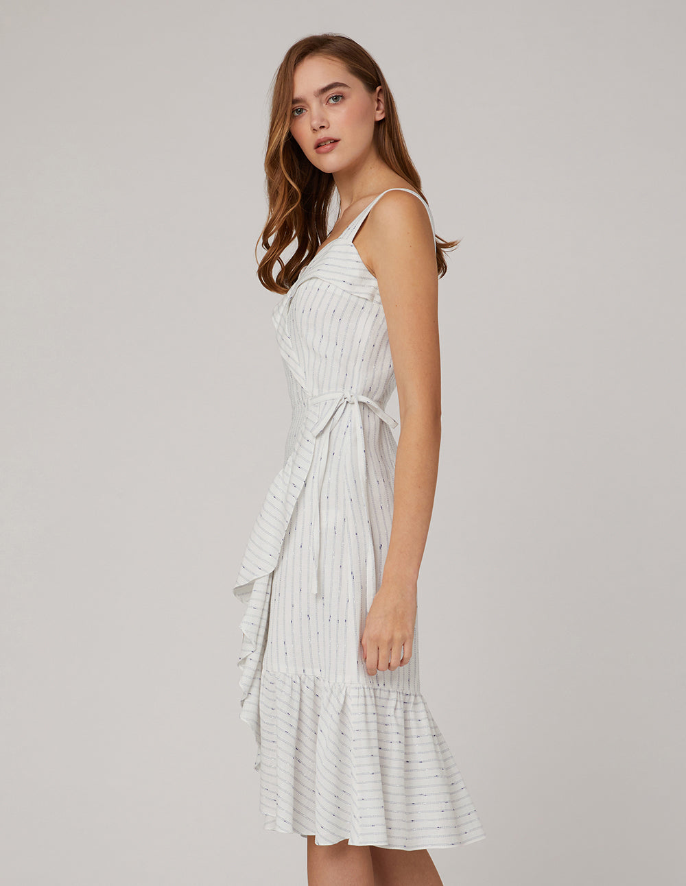 MARYLING Striped dress ruffle dress