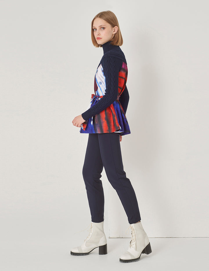 MARYLING A-Hem Printed Top