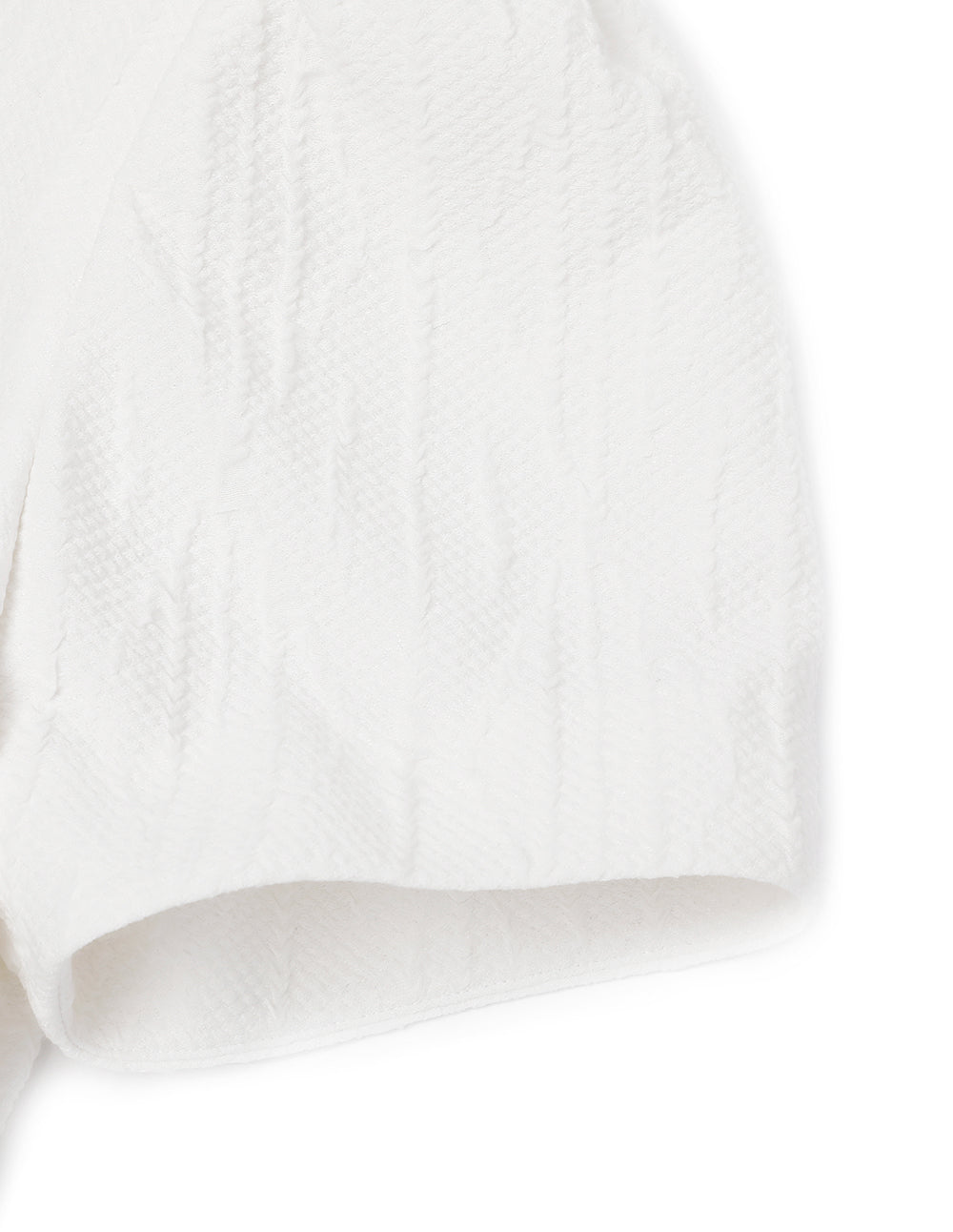 MARYLING Off-White Turned Collar Short Sleeve