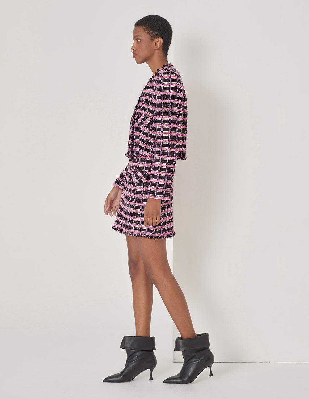 MARYLING Pink Tweed Skirt