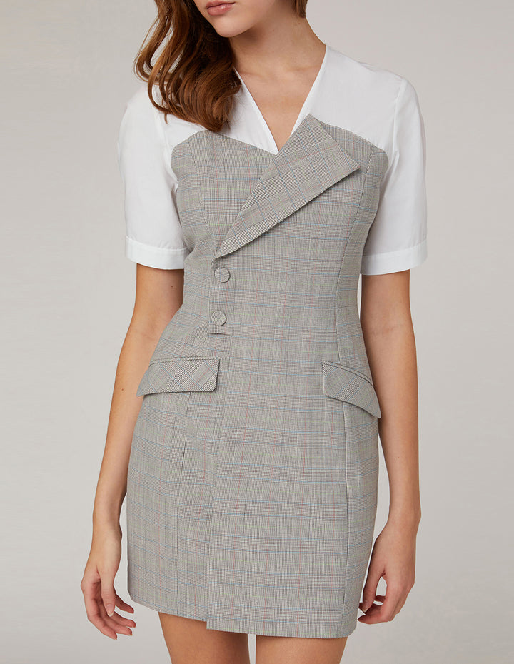 MARYLING Chest lapels contrast short sleeves