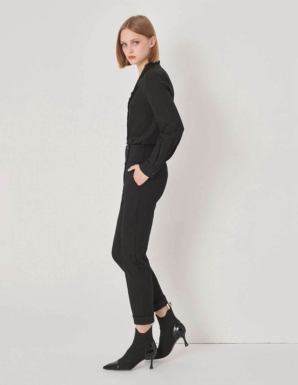 MARYLING Black Silk Shirt