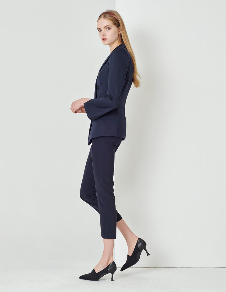 MARYLING Midnight Blue Classic Elastic Slim Pants