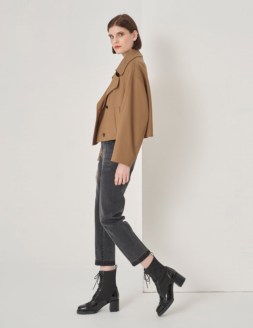 MARYLING Loose-Fitting Double-Breasted Jacket