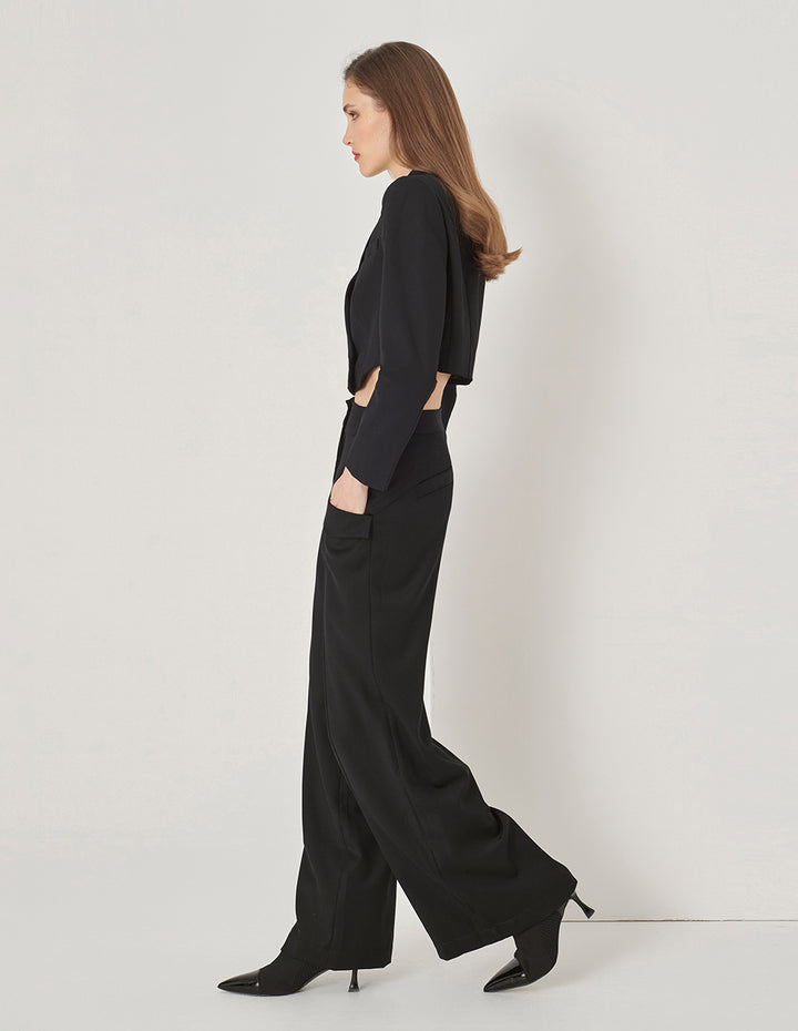 MARYLING Peak Lapel Corset Jacket