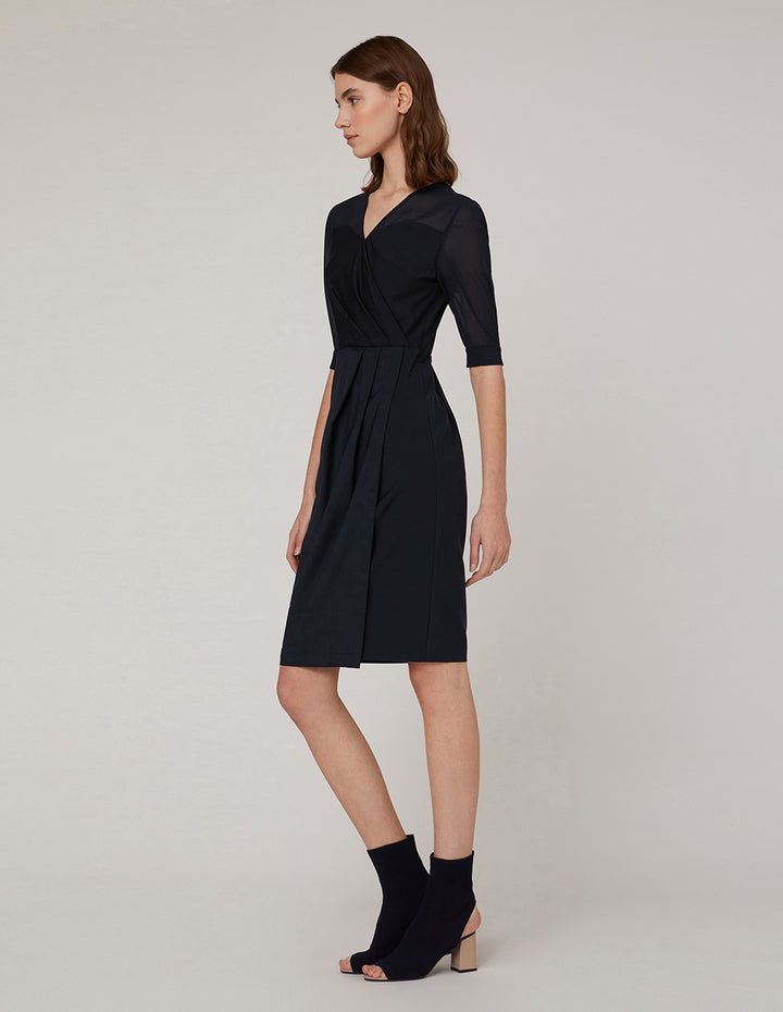 MARYLING V-neck georgette dress
