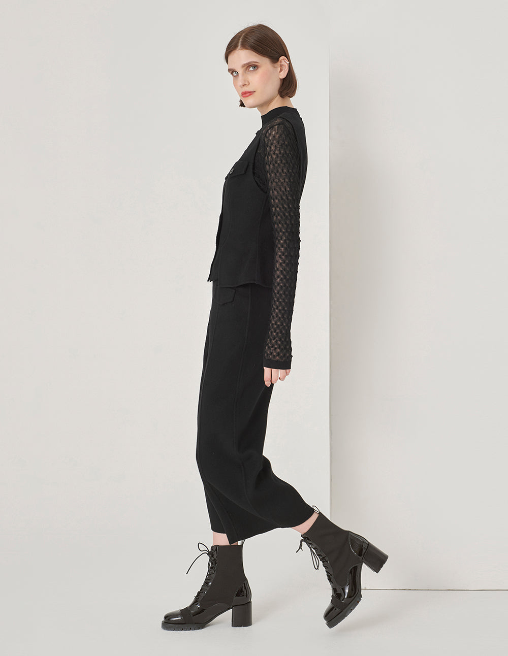 MARYLING V-Neck Double-Sided Woolen Vest