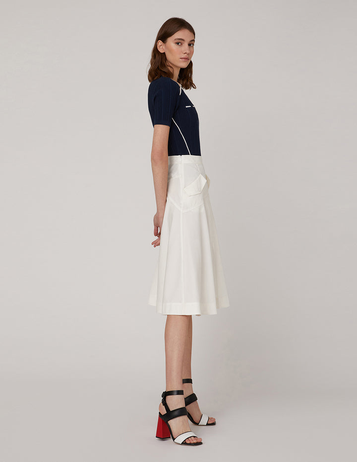 MARYLING Off-white tencel denim skirt