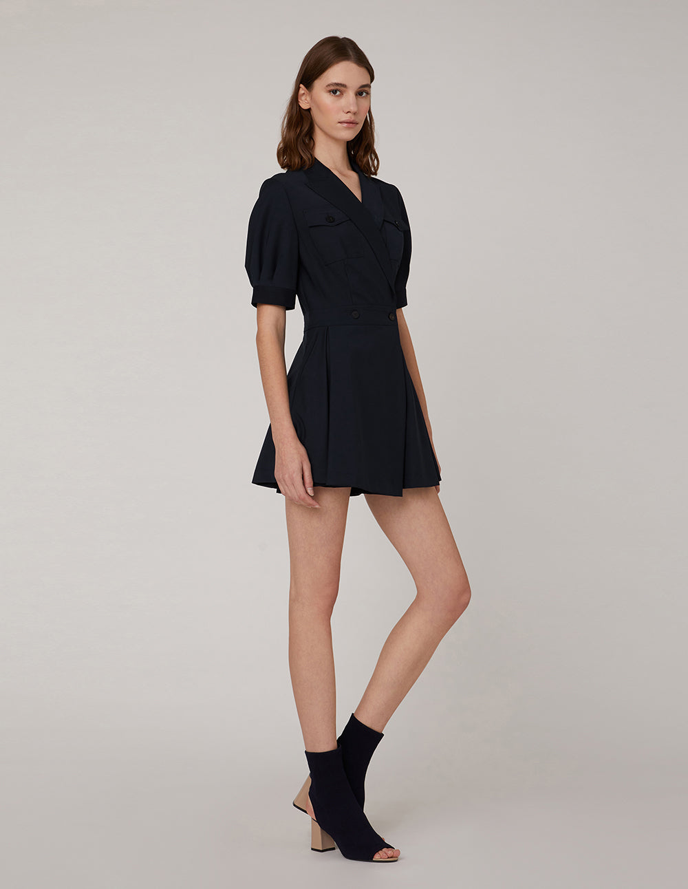 MARYLING Lapel Collar Double Breasted Jumpsuit