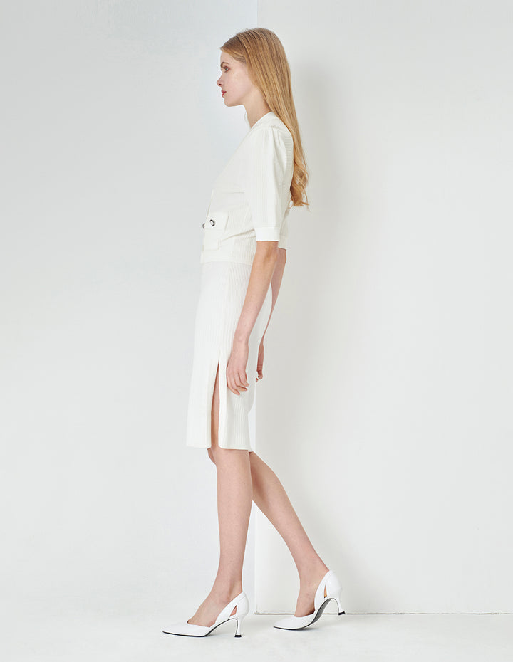 MARYLING Off-White Knit Skirt