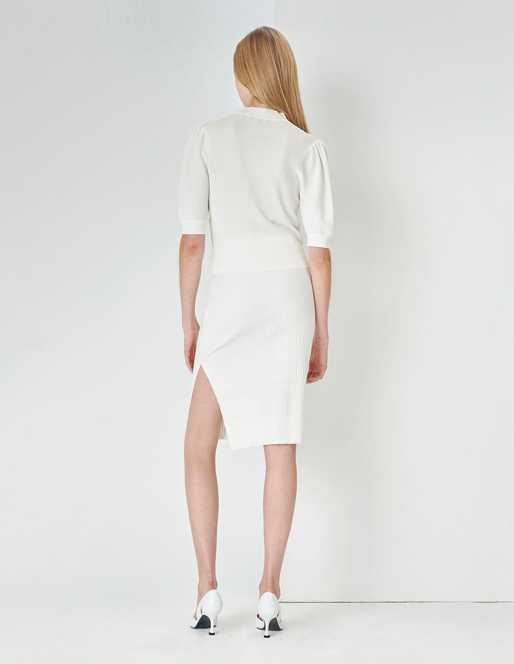 MARYLING Off-White Knit Skirt