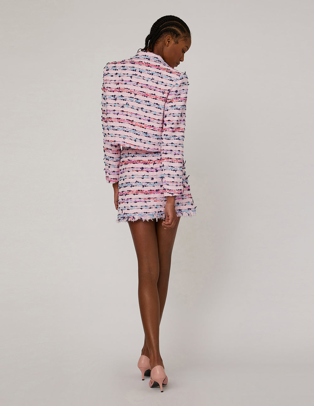 MARYLING Pink Tweed MINI SKIRT