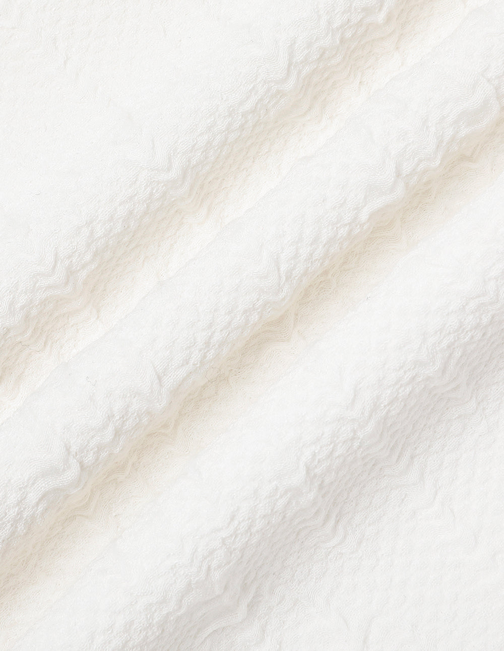 MARYLING Ivory White Square Neck Bubble Sleeve Jacquard Straight Dress