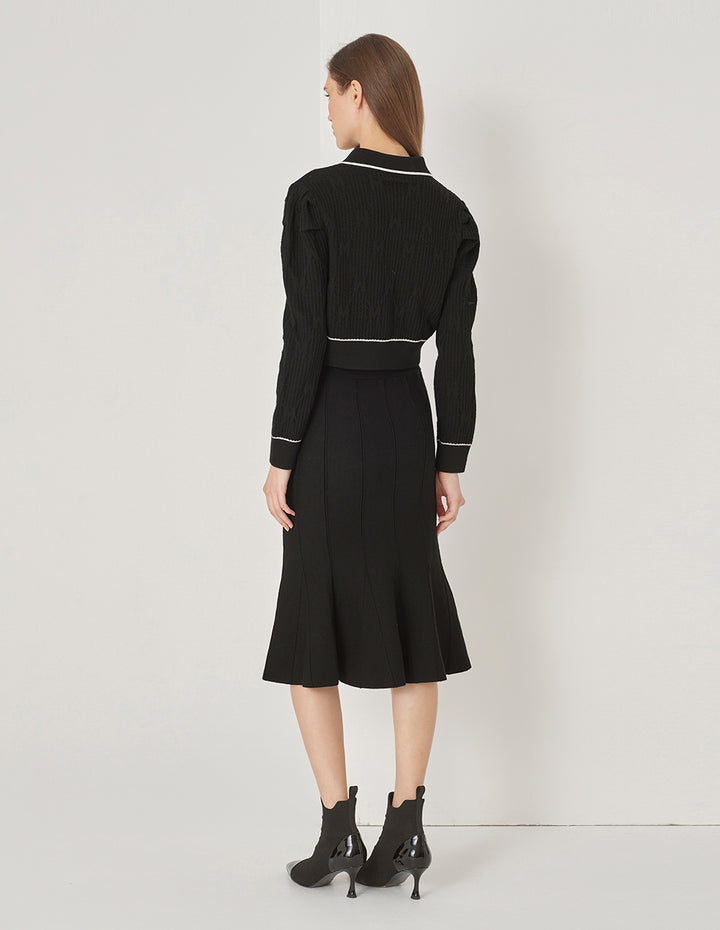 MARYLING Colour Blocking Lapel Jacket