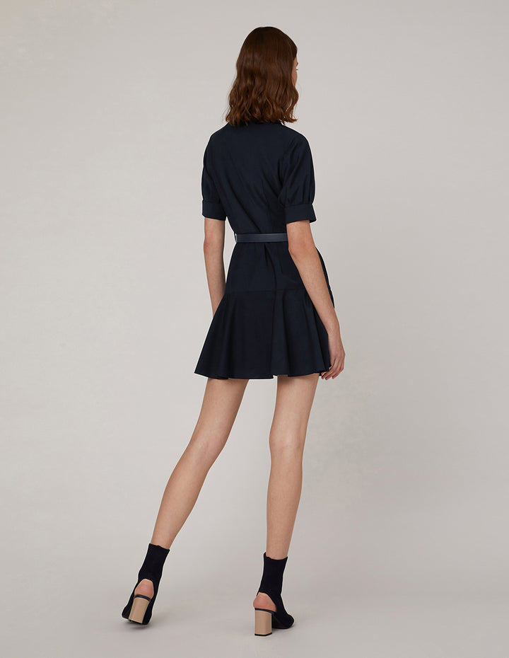 MARYLING Double breasted lapel collar suit dress