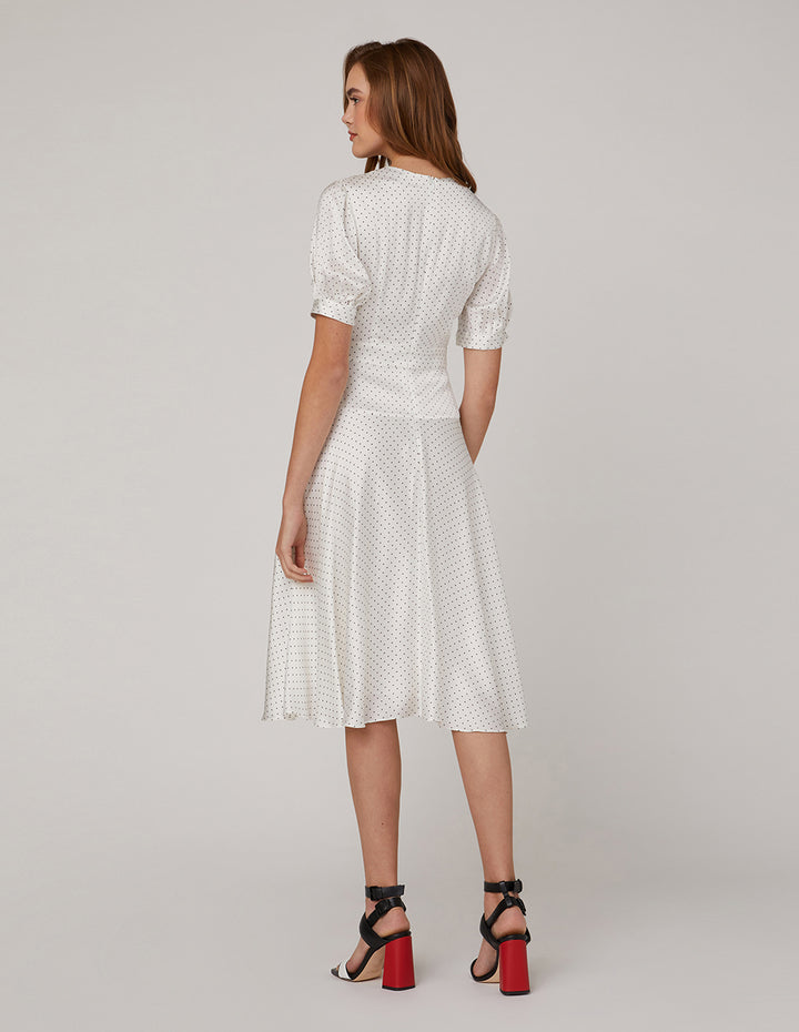 MARYLING V neck polka circle dress