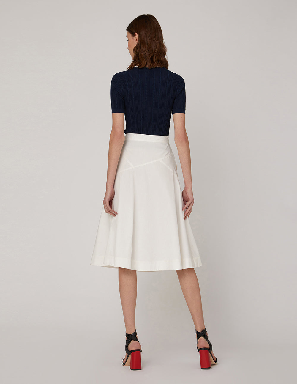 MARYLING Off-white tencel denim skirt