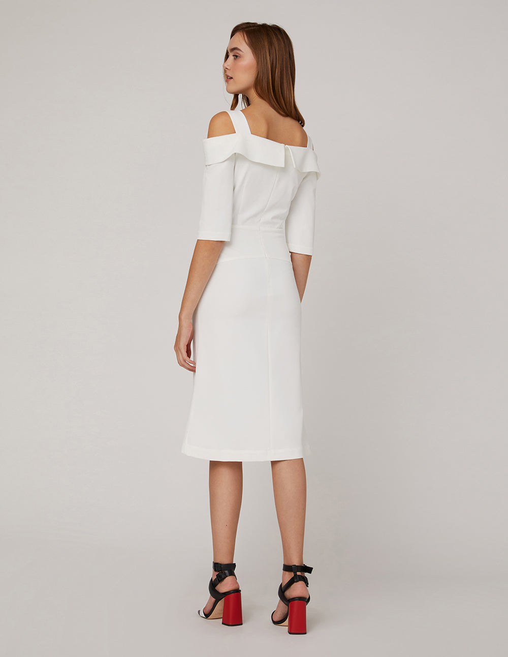 MARYLING Off shoulder fishtail dress