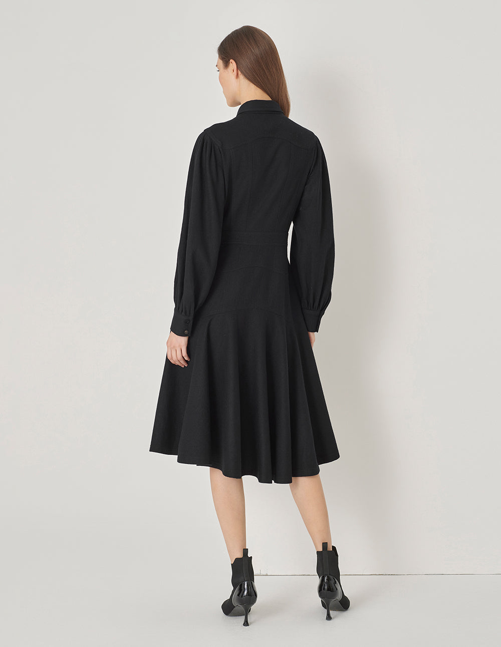 MARYLING Lapel Collar Shirt Dress