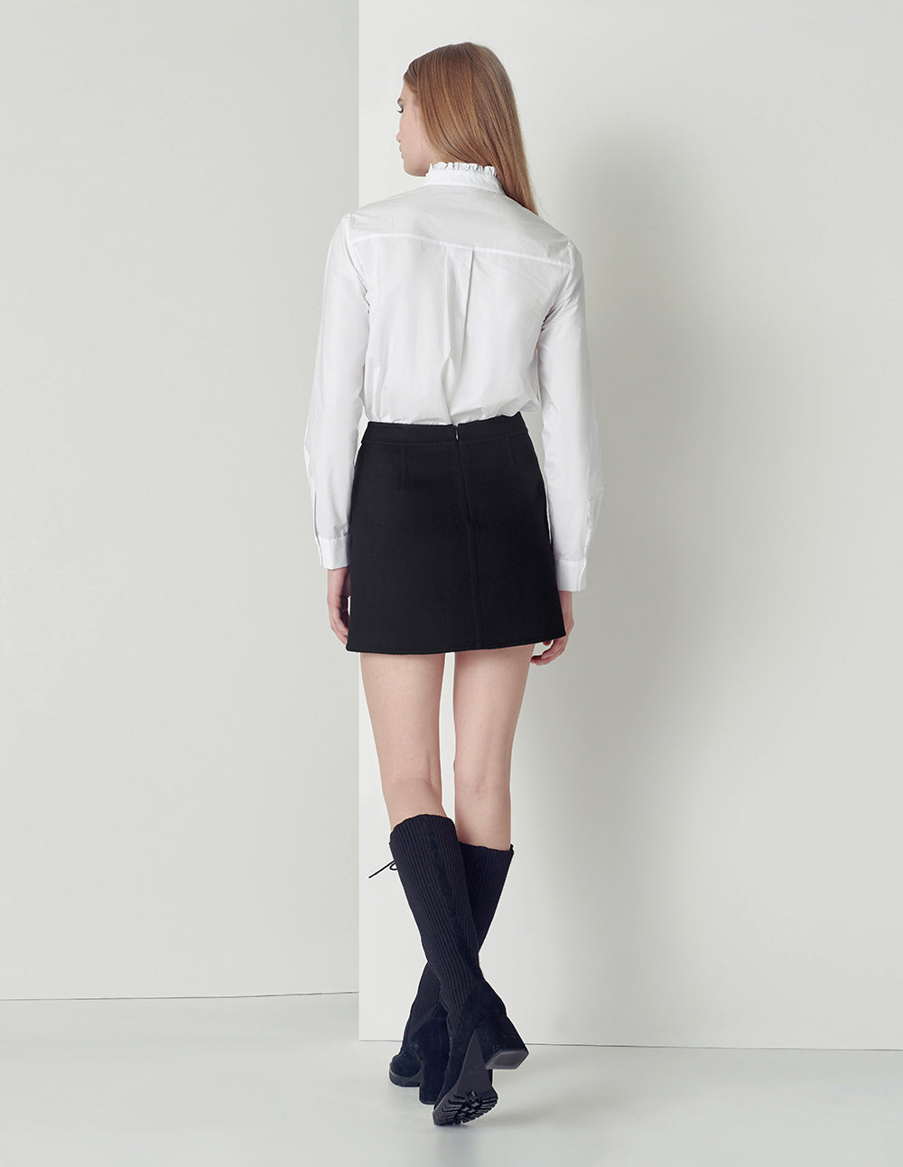 MARYLING Black slim mini skirt