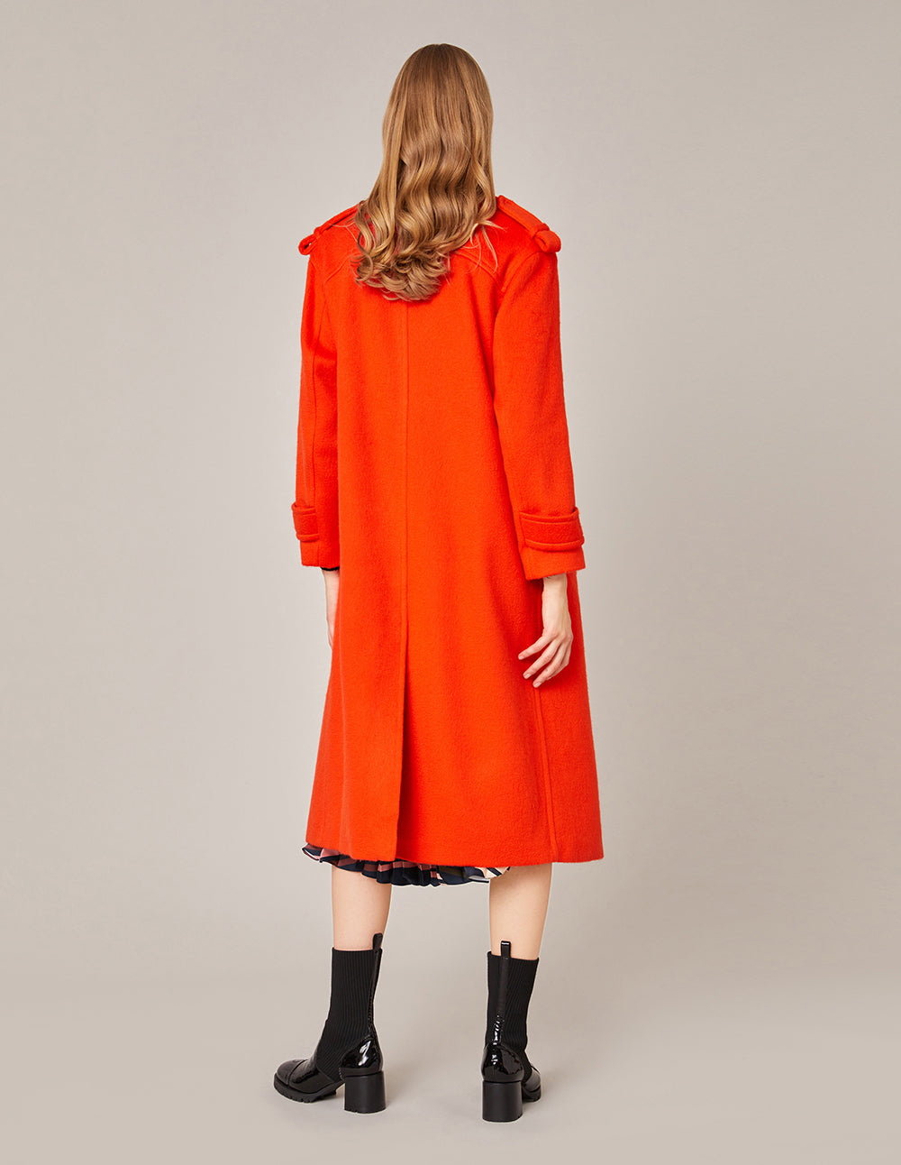 MARYLING Notch Lapel Double-Breasted Coat