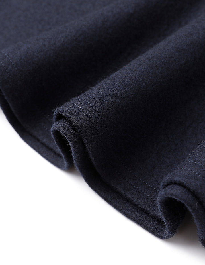 MARYLING Navy Knit Woven Matching Sweatshirt