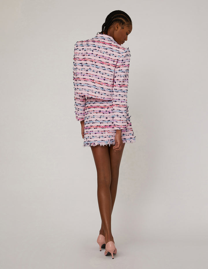 MARYLING Single-Breasted Notch-Lapel Crop Jacket