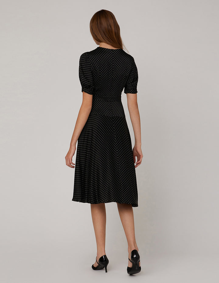 MARYLING V neck polka circle dress