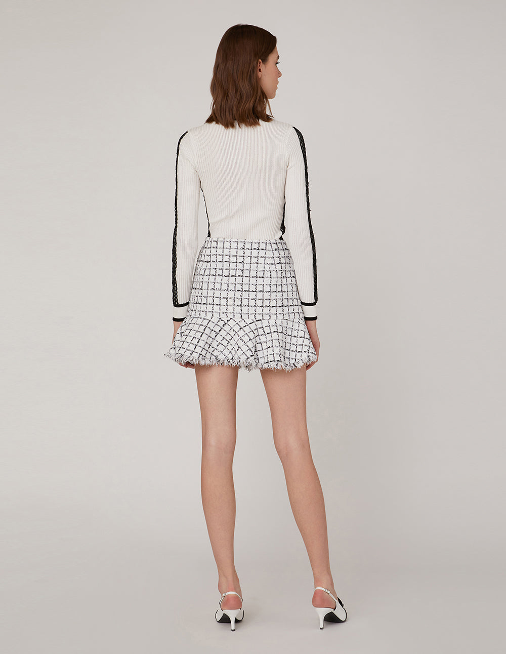 MARYLING Checked Tweed Mini Skirt