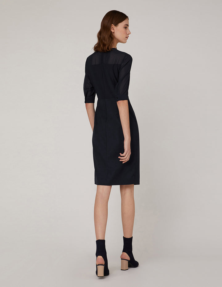 MARYLING V-neck georgette dress