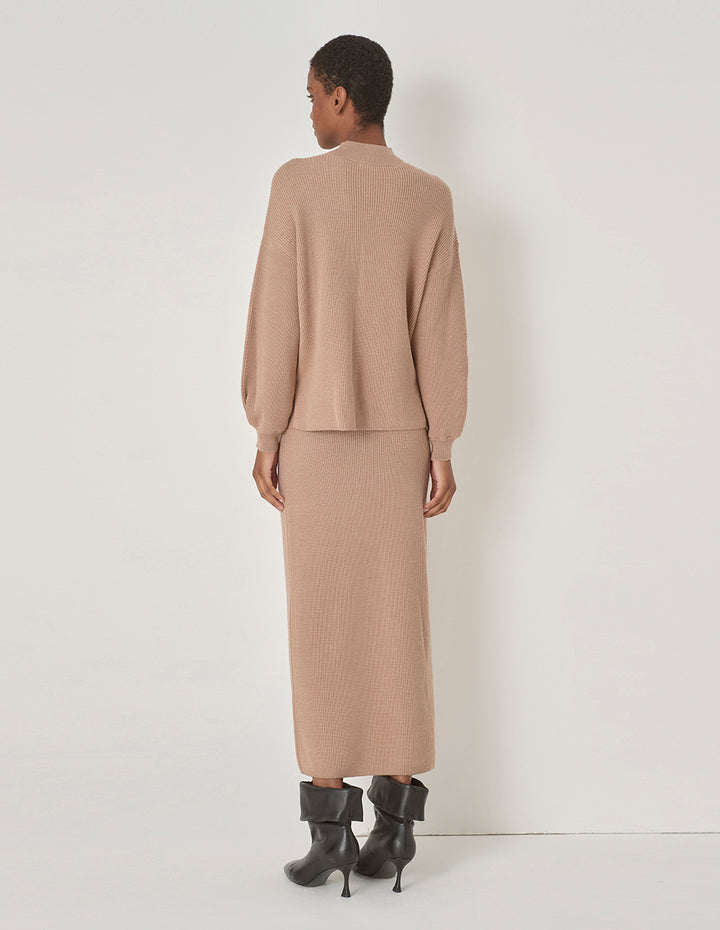 MARYLING Beige Knit Skirt