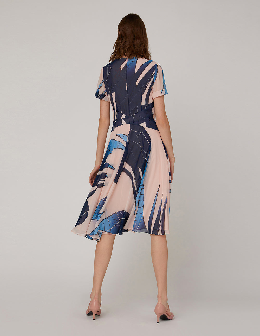 MARYLING Cross-split waist wavy dress