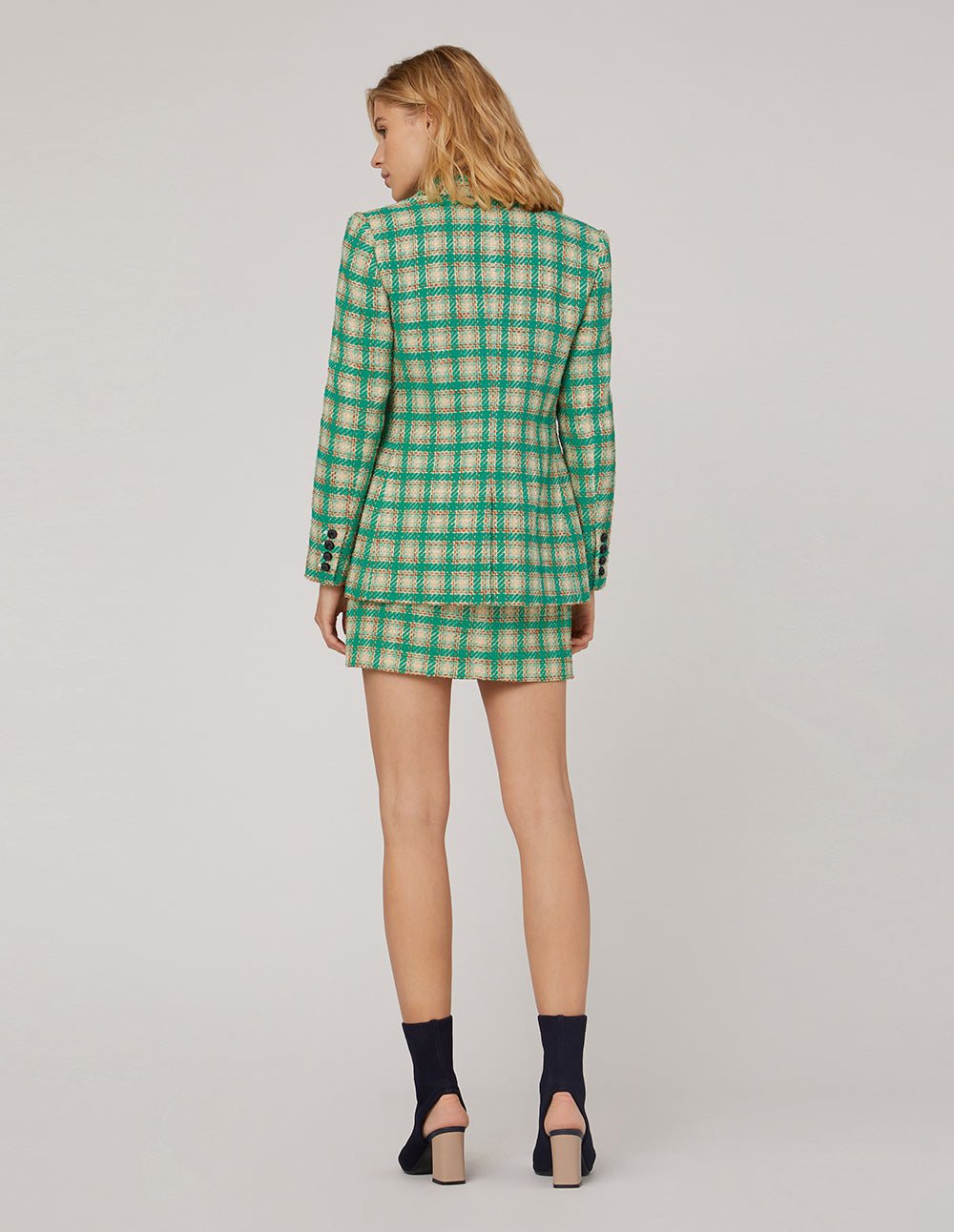 MARYLING Check Tweed Mini Skirt