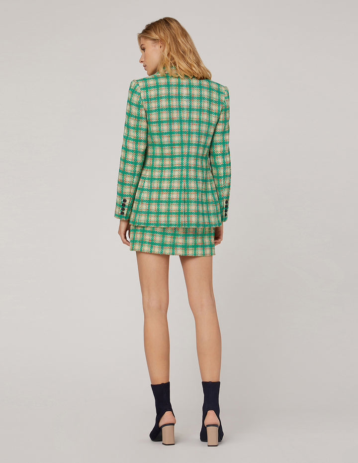 MARYLING Check Tweed Mini Skirt